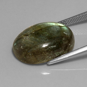 Labradorita multicolor natural de 12,73 ct, transparente, transparente / translúcido