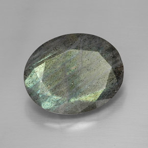 Labradorita multicolor natural de 13,32 ct, corte óvalo, opaco