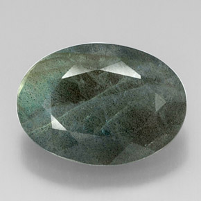 Labradorita Multicolor natural de 12.78 ct, Corte Óvalo, Opaco