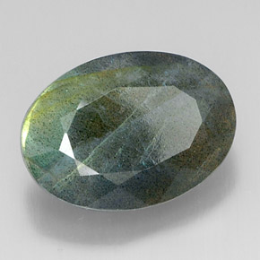 Labradorita Multicolor natural de 12.78 ct, Corte Óvalo, Opaco