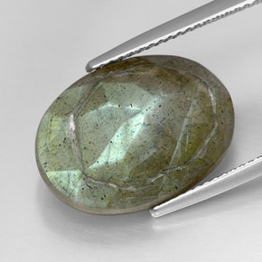 Labradorita multicolor natural de 13,18 ct, corte óvalo, opaco