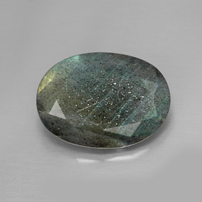 Labradorita multicolor natural de 10,03 ct, corte óvalo, opaco