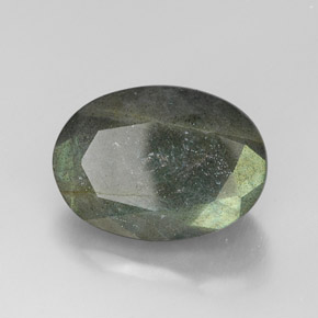Labradorita multicolor natural de 13,04 ct, corte óvalo, opaco