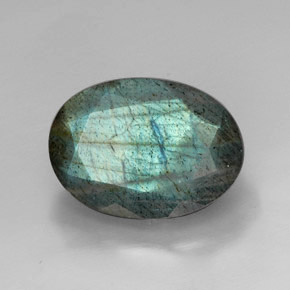 Labradorita multicolor natural de 13,24 ct, corte óvalo, opaco