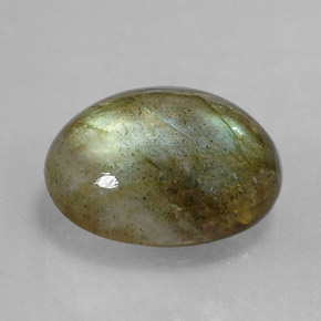 Labradorita multicolor natural de 2,81 ct, corte óvalo, opaco