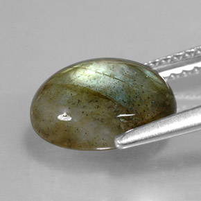 Labradorita multicolor natural de 2,81 ct, corte óvalo, opaco