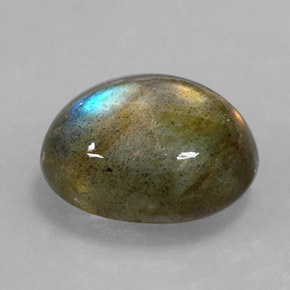 Labradorita multicolor natural de 2,98 ct, corte óvalo, opaco