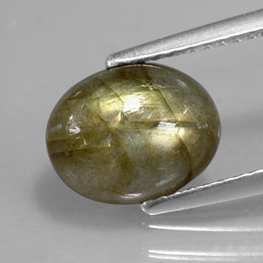 Labradorita multicolor natural de 2,59 ct, transparente, transparente / translúcido