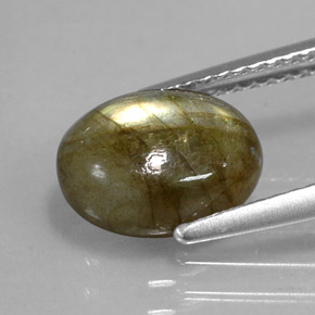 Labradorita multicolor natural de 2,59 ct, transparente, transparente / translúcido
