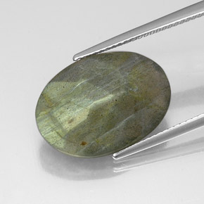 Labradorita multicolor natural de 10,39 ct, corte óvalo, translúcido