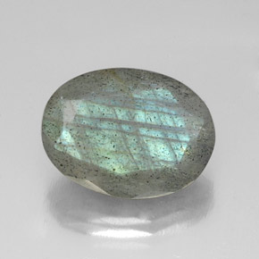 Labradorita multicolor natural de 10,11 ct, corte óvalo, translúcido