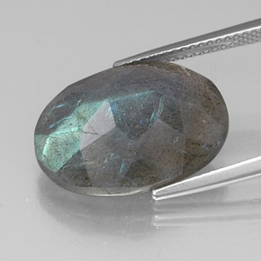 Labradorita multicolor natural de 10,55 ct, corte óvalo, translúcido