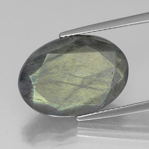 Labradorita multicolor natural de 11,14 ct, corte óvalo, translúcido