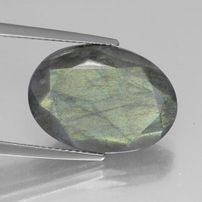Labradorita multicolor natural de 11,14 ct, corte óvalo, translúcido