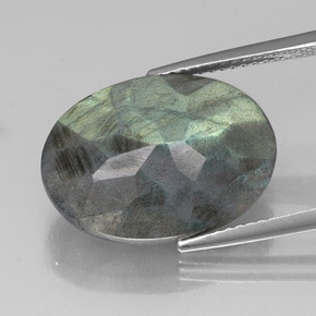 Labradorita multicolor natural de 11,14 ct, corte óvalo, translúcido