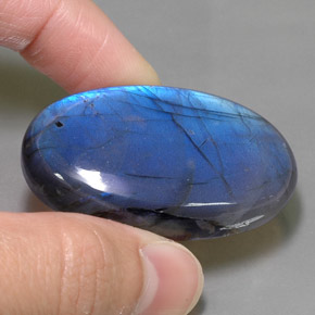 Labradorita multicolor natural de 93,88 ct, corte óvalo, translúcido
