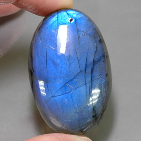 Labradorita multicolor natural de 93,88 ct, corte óvalo, translúcido