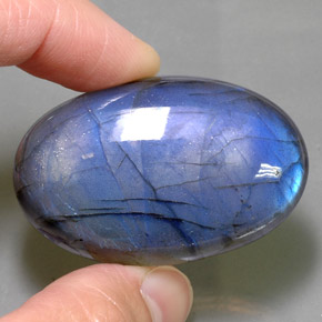 Labradorita multicolor natural de 93,88 ct, corte óvalo, translúcido
