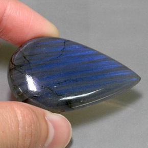 Labradorita multicolor natural de 68,82 ct, en forma de pera, opaco