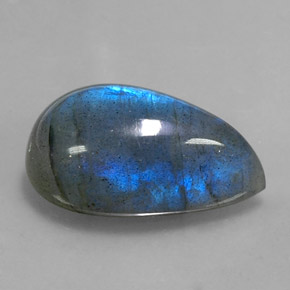 Labradorita multicolor natural de 13,56 ct, en forma de pera, translúcido