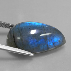 Labradorita multicolor natural de 13,56 ct, en forma de pera, translúcido