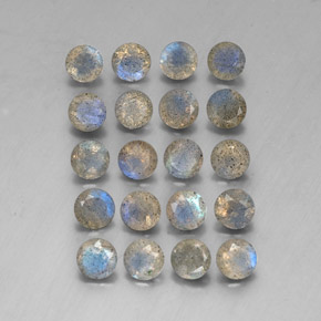 Gemas de labradorita multicolor natural de  ct, transparente, transparente / translúcido
