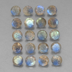 Gemas de labradorita multicolor natural de  ct, transparente, transparente / translúcido