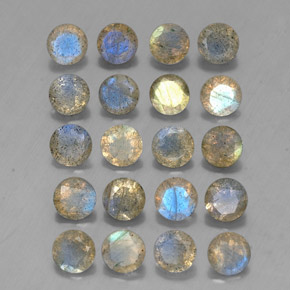 Gemas de labradorita multicolor natural de  ct, transparente, transparente / translúcido