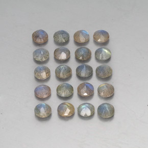 Gemas de labradorita multicolor natural de  ct, transparente, transparente / translúcido