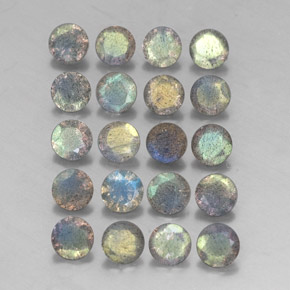 Gemas de labradorita multicolor natural de  ct, transparente, transparente / translúcido