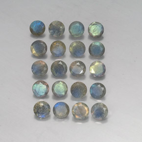 Gemas de labradorita multicolor natural de  ct, transparente, transparente / translúcido