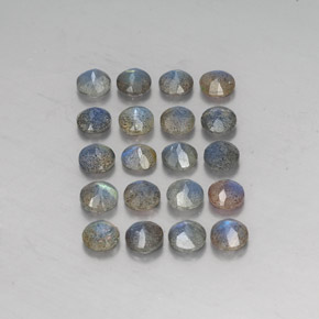 Gemas de labradorita multicolor natural de  ct, transparente, transparente / translúcido