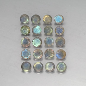 Gemas de labradorita multicolor natural de  ct, transparente, transparente / translúcido