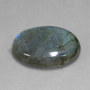Labradorita multicolor natural de 20,80 ct, corte óvalo, translúcido