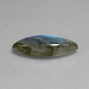 Labradorita multicolor natural de 8,91 ct, marquesa, translúcido