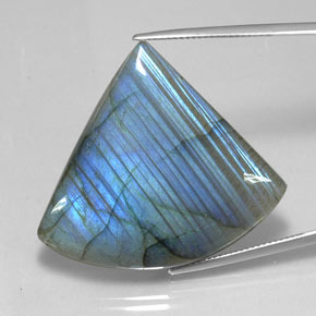 Labradorita multicolor natural de 55,17 ct, forma elegante, translúcido