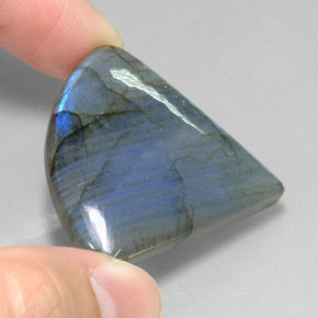 Labradorita multicolor natural de 55,17 ct, forma elegante, translúcido