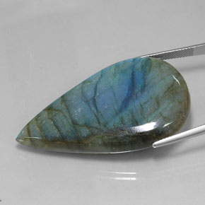 Labradorita multicolor natural de 78,09 ct, en forma de pera, translúcido