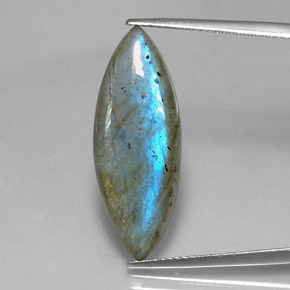 Labradorita multicolor natural de 10,15 ct, marquesa, translúcido