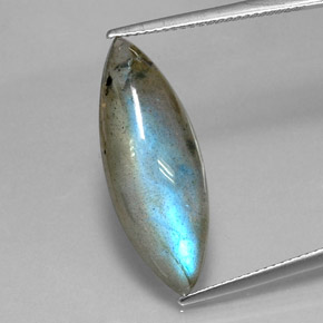 Labradorita multicolor natural de 9,18 ct, marquesa, translúcido