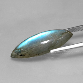 Labradorita multicolor natural de 9,18 ct, marquesa, translúcido