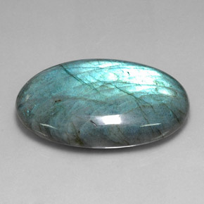 Labradorita multicolor natural de 77,11 ct, corte óvalo, translúcido