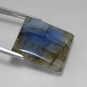 Labradorita multicolor natural de 26,58 ct, cuadrado, translúcido