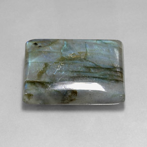 Labradorita multicolor natural de 45,78 ct, baguette, translúcido