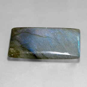 Labradorita multicolor natural de 35,90 ct, baguette, translúcido