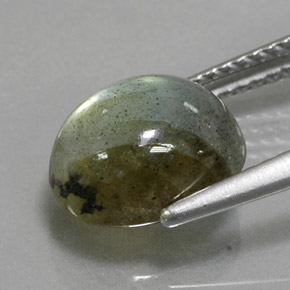 Labradorita multicolor natural de 3,19 ct, corte óvalo, translúcido
