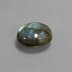 Labradorita multicolor natural de 3,75 ct, corte óvalo, translúcido