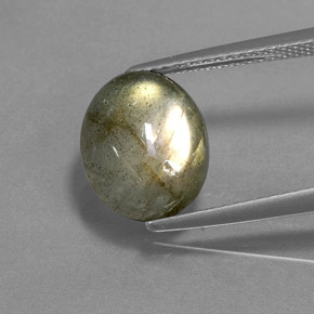 Labradorita multicolor natural de 3,78 ct, corte óvalo, translúcido