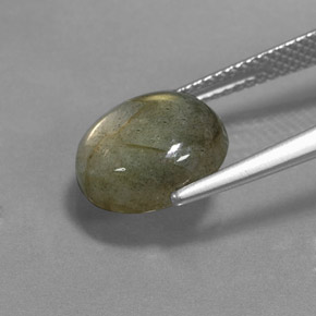 Labradorita multicolor natural de 3,78 ct, corte óvalo, translúcido