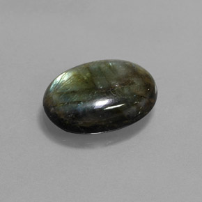 Labradorita multicolor natural de 7,29 ct, corte óvalo, opaco